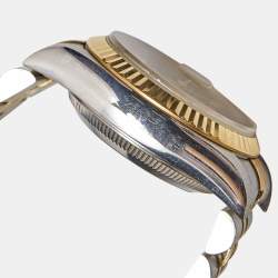 Pre Owned Rolex Champagne 18K Yellow Gold And Stainless Steel Datejust 69173 Women's Wristwatch 26 mm