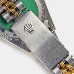 Pre Owned Rolex Champagne 18K Yellow Gold And Stainless Steel Datejust 69173 Women's Wristwatch 26 mm