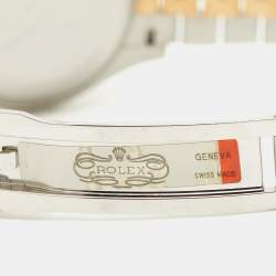 Pre Owned Rolex SIlver Sunburst 18K Yellow Gold Stainless Steel Diamond Datejust M278273-0020 Women's Wristwatch 31 mm