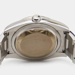 Pre Owned Rolex Mother of Pearl Stainless Steel Diamond Datejust 116244 Women's Wristwatch 36 mm