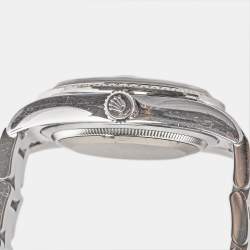 Pre Owned Rolex Mother of Pearl Stainless Steel Diamond Datejust 116244 Women's Wristwatch 36 mm
