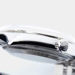 Pre Owned Rolex Silver Sunburst 18K White Gold Stainless Steel Datejust 16234 Men's Wristwatch 36 mm