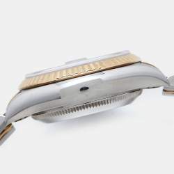 Pre Owned Rolex Champagne 18K Yellow Gold And Stainless Steel Datejust 69173 Women's Wristwatch 26 mm