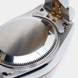 Pre Owned Rolex Champagne 18K Yellow Gold And Stainless Steel Datejust 69173 Women's Wristwatch 26 mm