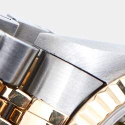 Pre Owned Rolex Champagne 18K Yellow Gold And Stainless Steel Datejust 69173 Women's Wristwatch 26 mm