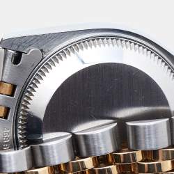 Pre Owned Rolex Champagne 18K Yellow Gold And Stainless Steel Datejust 69173 Women's Wristwatch 26 mm