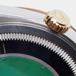 Pre Owned Rolex Champagne 18k Yellow Gold Stainless Steel Datejust 16233 Men's Wristwatch 36 mm