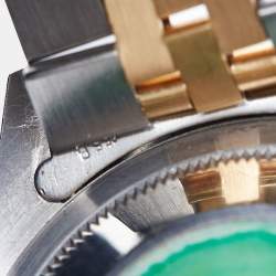 Pre Owned Rolex Champagne 18k Yellow Gold Stainless Steel Datejust 16233 Men's Wristwatch 36 mm