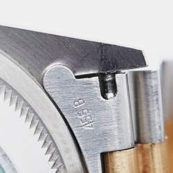 Pre Owned Rolex Champagne 18k Yellow Gold Stainless Steel Datejust 16233 Men's Wristwatch 36 mm