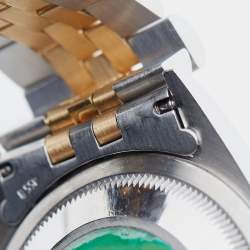 Pre Owned Rolex Champagne 18k Yellow Gold Stainless Steel Datejust 16233 Men's Wristwatch 36 mm