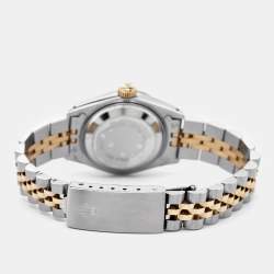 Pre Owned Rolex Champagne 18K Yellow Gold Stainless Steel Datejust 69173 Women's Wristwatch 26 mm