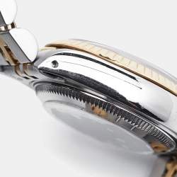 Pre Owned Rolex Champagne 18K Yellow Gold Stainless Steel Datejust 69173 Women's Wristwatch 26 mm