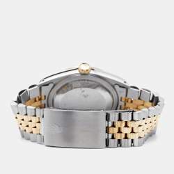 Pre Owned Rolex Champagne 18k Yellow Gold And Stainless Steel Datejust 16233 Men's Wristwatch 36 mm