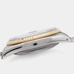 Pre Owned Rolex Champagne 18k Yellow Gold And Stainless Steel Datejust 16233 Men's Wristwatch 36 mm