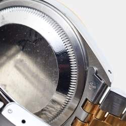 Pre Owned Rolex Champagne 18k Yellow Gold And Stainless Steel Datejust 16233 Men's Wristwatch 36 mm