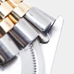 Pre Owned Rolex Champagne 18k Yellow Gold And Stainless Steel Datejust 16233 Men's Wristwatch 36 mm