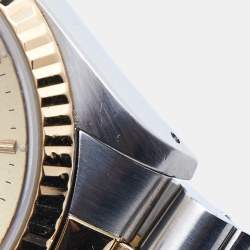 Pre Owned Rolex Champagne 18k Yellow Gold And Stainless Steel Datejust 16233 Men's Wristwatch 36 mm