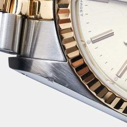 Pre Owned Rolex Champagne 18k Yellow Gold And Stainless Steel Datejust 16233 Men's Wristwatch 36 mm