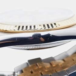 Pre Owned Rolex Champagne 18k Yellow Gold And Stainless Steel Datejust 16233 Men's Wristwatch 36 mm