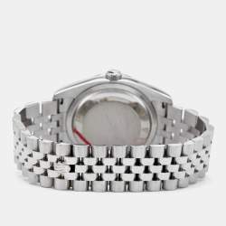 مملوكة مسبقًا Rolex Pink 18K White Gold Stainless Steel Diamond Datejust 116244-0004 Women's Wristwatch 36 mm