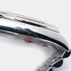 مملوكة مسبقًا Rolex Pink 18K White Gold Stainless Steel Diamond Datejust 116244-0004 Women's Wristwatch 36 mm