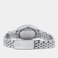Pre Owned Rolex Silver Jubilee 18K White Gold Stainless Steel Diamond Datejust 79174 Women's Wristwatch 26 mm