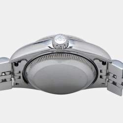 Pre Owned Rolex Silver Jubilee 18K White Gold Stainless Steel Diamond Datejust 79174 Women's Wristwatch 26 mm
