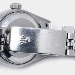 Pre Owned Rolex Silver Jubilee 18K White Gold Stainless Steel Diamond Datejust 79174 Women's Wristwatch 26 mm