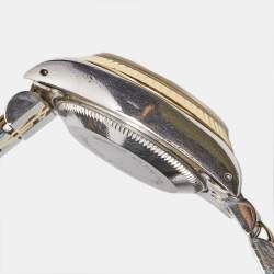 Pre Owned Rolex Champagne Diamond 18k Yellow Gold And Stainless Steel Datejust 69173 Automatic Women's Wristwatch 26 mm