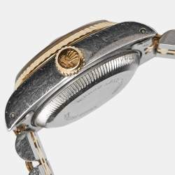 Pre Owned Rolex Champagne 18K Yellow Gold And Stainless Steel Datejust 69173 Women's Wristwatch 26 mm