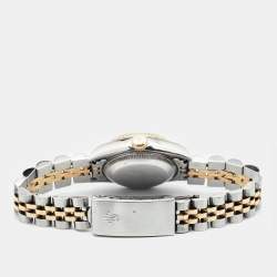 Pre Owned Rolex Silver 18K Yellow Gold And Stainless Steel Datejust 69173 Women's Wristwatch 26 mm