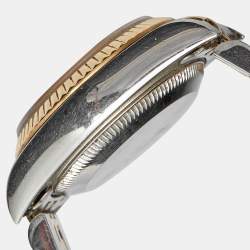 Pre Owned Rolex Silver 18K Yellow Gold And Stainless Steel Datejust 69173 Women's Wristwatch 26 mm