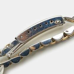 Pre Owned Rolex Silver 18K Yellow Gold And Stainless Steel Datejust 69173 Women's Wristwatch 26 mm