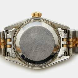 Pre Owned Rolex Silver 18K Yellow Gold And Stainless Steel Datejust 69173 Women's Wristwatch 26 mm