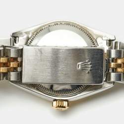 Pre Owned Rolex Silver 18K Yellow Gold And Stainless Steel Datejust 69173 Women's Wristwatch 26 mm