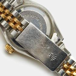 Pre Owned Rolex Champagne 18K Yellow Gold And Stainless Steel Datejust 69173 Women's Wristwatch 26 mm