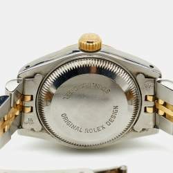 Pre Owned Rolex Champagne 18K Yellow Gold And Stainless Steel Datejust 69173 Women's Wristwatch 26 mm