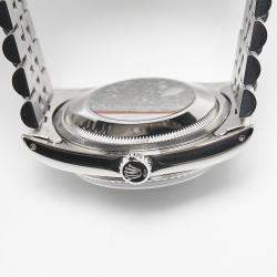 مملوكة مسبقًا Rolex Black 18K White Gold & Stainless Steel Datejust 16234 Men's Wristwatch 36 mm