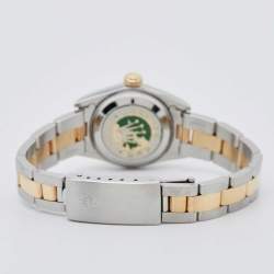 Pre Owned Rolex Slate 18K Yellow Gold Stainless Steel Oyster Perpetual 67183 Women's Wristwatch 24 mm