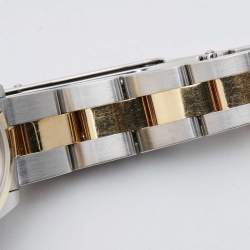 Pre Owned Rolex Slate 18K Yellow Gold Stainless Steel Oyster Perpetual 67183 Women's Wristwatch 24 mm