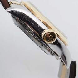 Pre Owned Rolex Slate 18K Yellow Gold Stainless Steel Oyster Perpetual 67183 Women's Wristwatch 24 mm