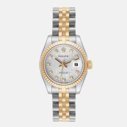 Rolex Datejust Steel Yellow Gold Anniversary Diamond Dial Ladies Watch 179173