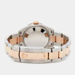 Pre Owned Rolex Chocolate 18K Everose Gold Oystersteel Diamond Datejust M278341RBR-0027 Women's Wristwatch 31 mm