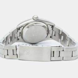 مملوكة مسبقًا Rolex Orange Stainless Steel Oyster Perpetual 76080 Automatic Women's Wristwatch 24 mm