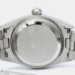 مملوكة مسبقًا Rolex Orange Stainless Steel Oyster Perpetual 76080 Automatic Women's Wristwatch 24 mm