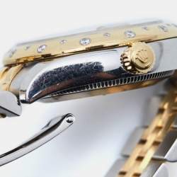 Pre Owned Rolex Mother Of Pearl Diamond 18K Yellow Gold Stainless Steel Datejust 178343 Women's Wristwatch 31 mm