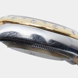 Pre Owned Rolex Mother Of Pearl Diamond 18K Yellow Gold Stainless Steel Datejust 178343 Women's Wristwatch 31 mm