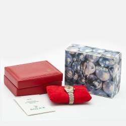 Pre Owned Rolex Champagne Diamond 18K Yellow Gold Stainless Steel Datejust 79173 Women's Wristwatch 26 mm