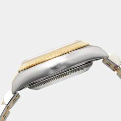 Pre Owned Rolex Champagne Diamond 18K Yellow Gold Stainless Steel Datejust 79173 Women's Wristwatch 26 mm