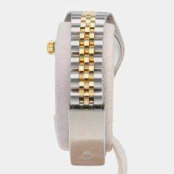Rolex Champagne 18k Yellow Gold Stainless Steel Datejust 69173 Automatic Women's Wristwatch 26 mm
